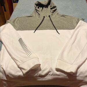 Nike Gray and White Hoodie